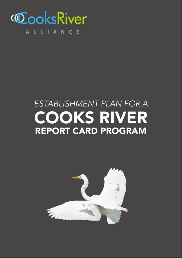 Cover of Cooks River Report Card Program establishment plan 2022